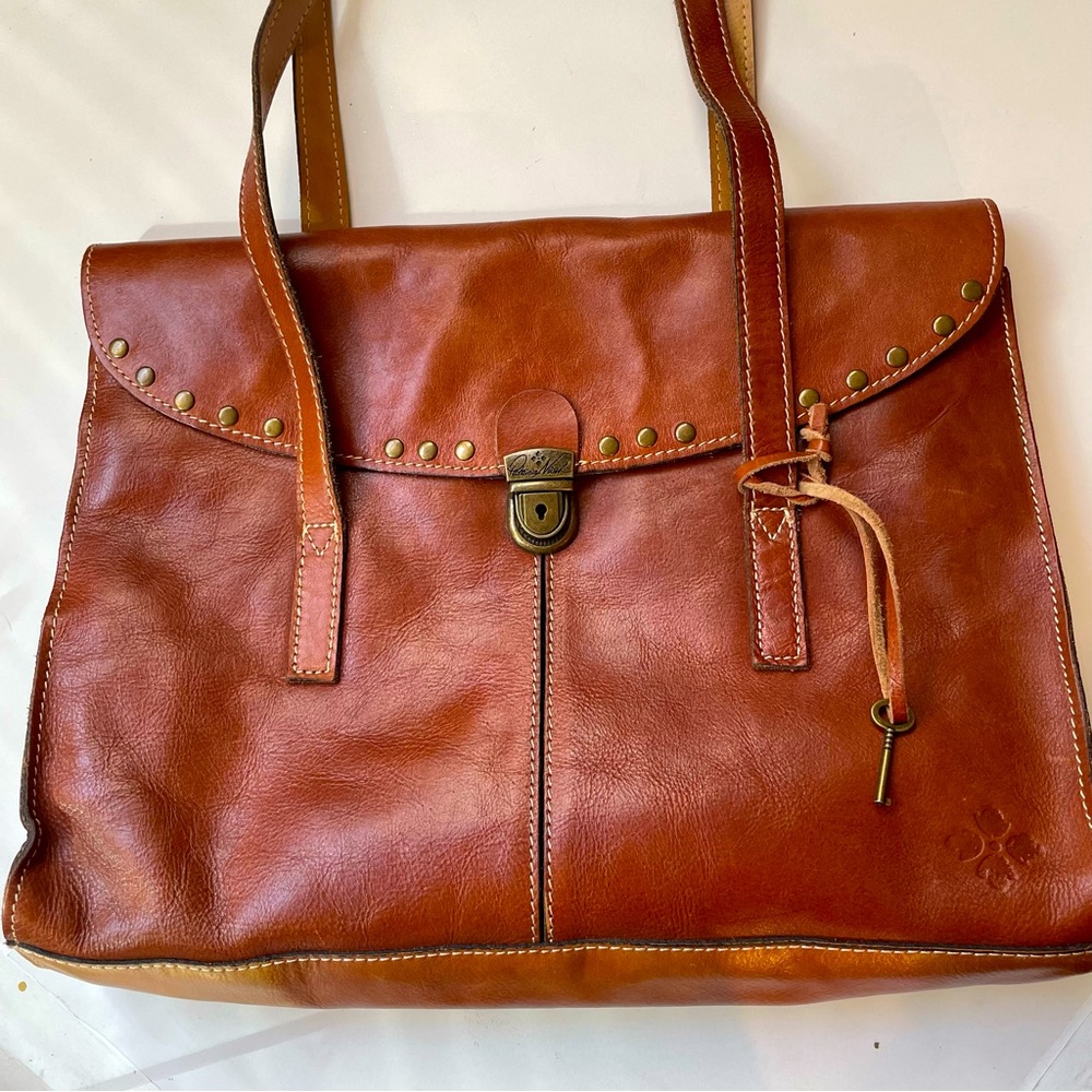 Patricia Nash Leather Studded Shoulder Bag